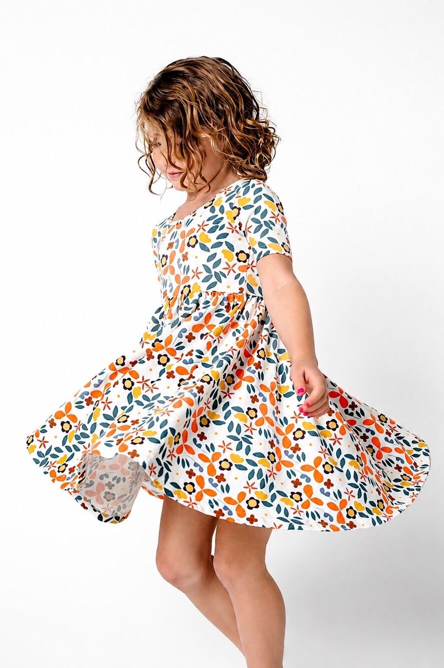 Alice + Ames Lizzie Floral Short Sleeve Ballet Dress Size 5